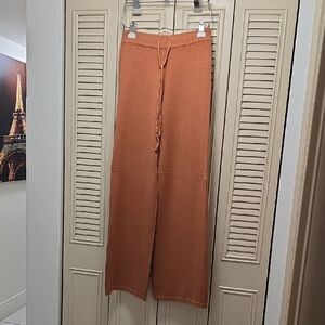 Wide Leg Orange Pants